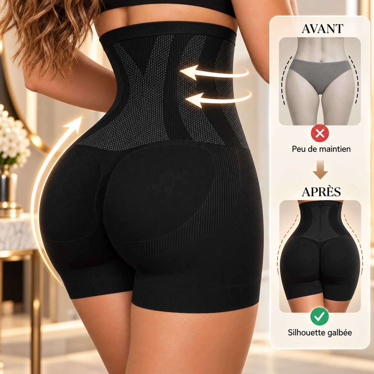 Culotte Gainante Taille Haute – Silhouette Sculptée & Confort Absolu